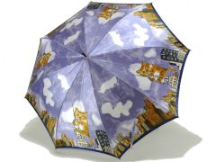 送料無料】マンハッタナーズ婦人雨傘/シゲオの帝国 ワンタッチ式長傘(ジャンプ傘)