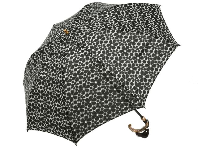 折りたたみ傘 日傘 ワカオ 刺繍レース パラソル 小花柄 コスモス風 - 傘